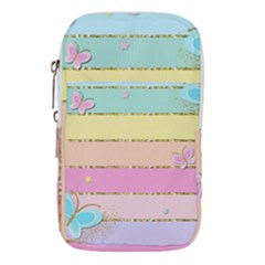 Pastel, Butterfly, Spring, Stripes, Waist Pouch (Small) from ArtsNow.com