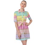 Pastel, Butterfly, Spring, Stripes, Belted Shirt Dress