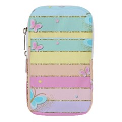 Pastel, Butterfly, Spring, Stripes, Waist Pouch (Large) from ArtsNow.com