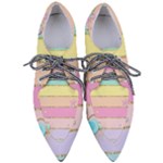 Pastel, Butterfly, Spring, Stripes, Pointed Oxford Shoes