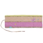 Pastel, Butterfly, Spring, Stripes, Roll Up Canvas Pencil Holder (M)