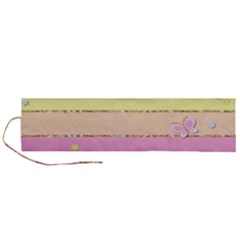 Pastel, Butterfly, Spring, Stripes, Roll Up Canvas Pencil Holder (L) from ArtsNow.com