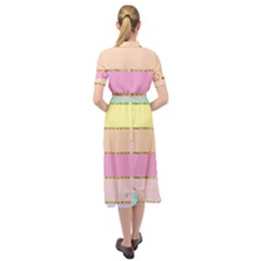 Keyhole Neckline Chiffon Dress 