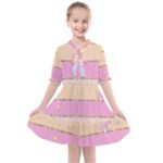 Pastel, Butterfly, Spring, Stripes, Kids  All Frills Chiffon Dress