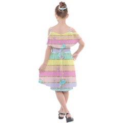 Kids  Cut Out Shoulders Chiffon Dress 