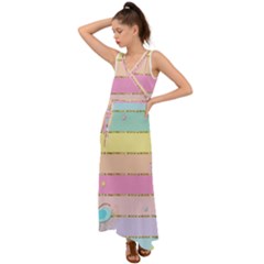 V-Neck Chiffon Maxi Dress 