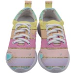 Pastel, Butterfly, Spring, Stripes, Kids Athletic Shoes