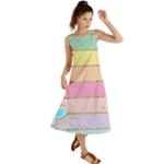 Pastel, Butterfly, Spring, Stripes, Summer Maxi Dress