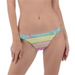 Pastel, Butterfly, Spring, Stripes, Ring Detail Bikini Bottoms