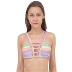 Pastel, Butterfly, Spring, Stripes, Cage Up Bikini Top