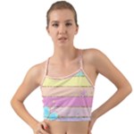 Pastel, Butterfly, Spring, Stripes, Mini Tank Bikini Top