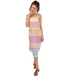 Pastel, Butterfly, Spring, Stripes, Waist Tie Cover Up Chiffon Dress