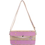 Pastel, Butterfly, Spring, Stripes, Removable Strap Clutch Bag