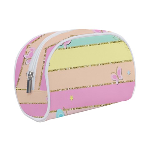 Pastel, Butterfly, Spring, Stripes, Make Up Case (Small) from ArtsNow.com