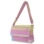 Pastel, Butterfly, Spring, Stripes, Full Print Messenger Bag (M)