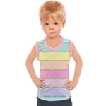 Pastel, Butterfly, Spring, Stripes, Kids  Sport Tank Top