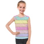 Pastel, Butterfly, Spring, Stripes, Kids  Mesh Tank Top