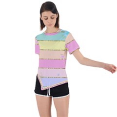 Asymmetrical Short Sleeve Sports T-Shirt 