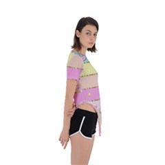 Asymmetrical Short Sleeve Sports T-Shirt 