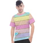 Pastel, Butterfly, Spring, Stripes, Men s Sport Top