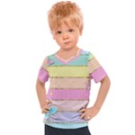 Pastel, Butterfly, Spring, Stripes, Kids  Sports T-Shirt