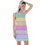 Pastel, Butterfly, Spring, Stripes, Racer Back Hoodie Dress