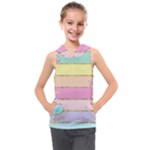 Pastel, Butterfly, Spring, Stripes, Kids  Sleeveless Hoodie