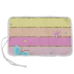 Pastel, Butterfly, Spring, Stripes, Pen Storage Case (S)