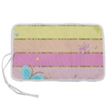 Pastel, Butterfly, Spring, Stripes, Pen Storage Case (L)