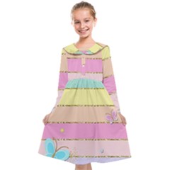 Pastel, Butterfly, Spring, Stripes, Kids  Midi Sailor Dress from ArtsNow.com