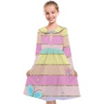 Pastel, Butterfly, Spring, Stripes, Kids  Midi Sailor Dress