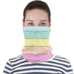 Pastel, Butterfly, Spring, Stripes, Face Seamless Bandana (Adult)