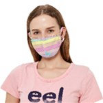 Pastel, Butterfly, Spring, Stripes, Crease Cloth Face Mask (Adult)