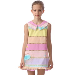 Kids  Pilgrim Collar Ruffle Hem Dress 