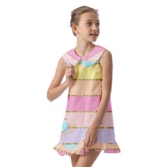 Kids  Pilgrim Collar Ruffle Hem Dress 