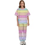 Pastel, Butterfly, Spring, Stripes, Kids  T-Shirt and Pants Sports Set