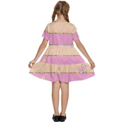 Kids  Short Sleeve Tiered Mini Dress 