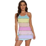 Pastel, Butterfly, Spring, Stripes, 2-in-1 Flare Activity Dress