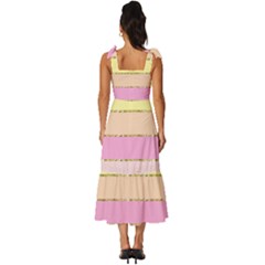 Tie-Strap Tiered Midi Chiffon Dress 