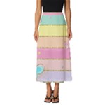 Pastel, Butterfly, Spring, Stripes, Classic Midi Chiffon Skirt