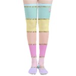 Pastel, Butterfly, Spring, Stripes, Thigh High Stockings