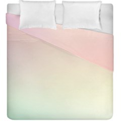 Rainbow Pastel, Purple, Gradient, Light, Led, Pink, Simple Duvet Cover Double Side (King Size) from ArtsNow.com