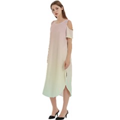 Cold Shoulder Loose Fit Dress With Pockets 