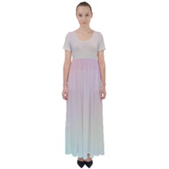 High Waist Short Sleeve Maxi Dress 