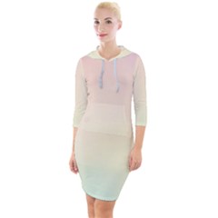 Quarter Sleeve Hood Bodycon Dress 