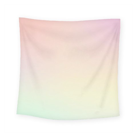 Rainbow Pastel, Purple, Gradient, Light, Led, Pink, Simple Square Tapestry (Small) from ArtsNow.com