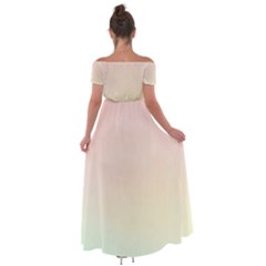 Off Shoulder Open Front Chiffon Dress 