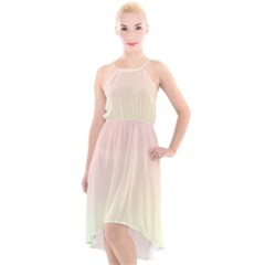 High-Low Halter Chiffon Dress  