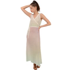 V-Neck Chiffon Maxi Dress 