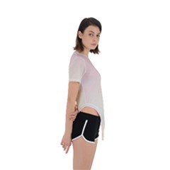 Asymmetrical Short Sleeve Sports T-Shirt 